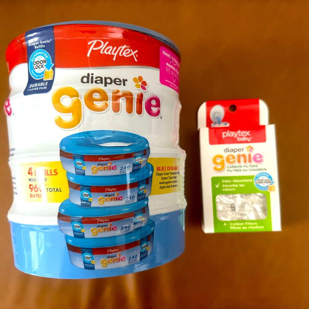 [SOLD] Playtex Diaper Genie Refill, 240 Count (Pack of 4) + Carbon Filters